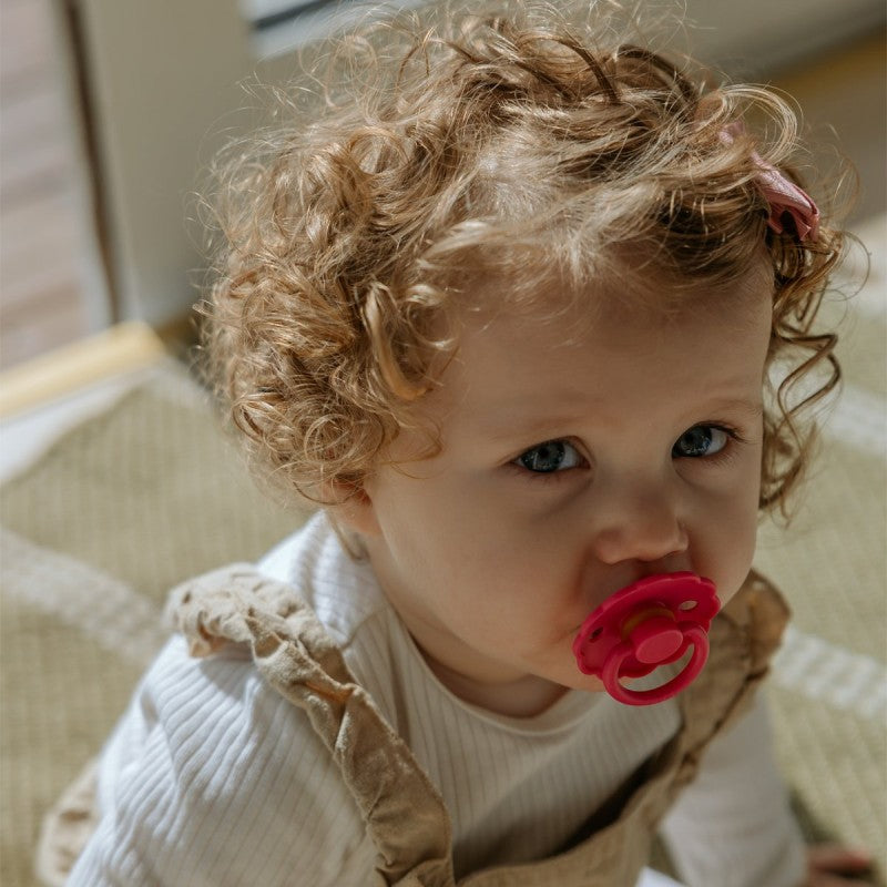 2 chupetas rope + daisy redondas SILICONE sunflower | fuchsia