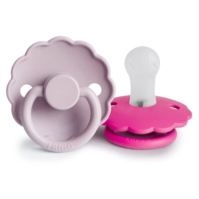 2 chupetas daisy fuchsia/lilac SILICONE Frigg FRIGG
