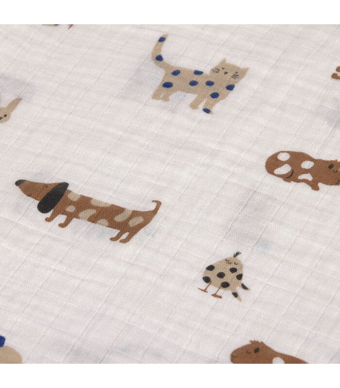 3 musselinas royal blue 60 x 60 cm Muslin Meyco