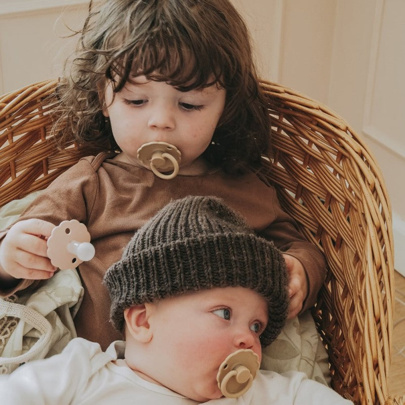 6 chupetas redondas silicone mixed cinnamon charm