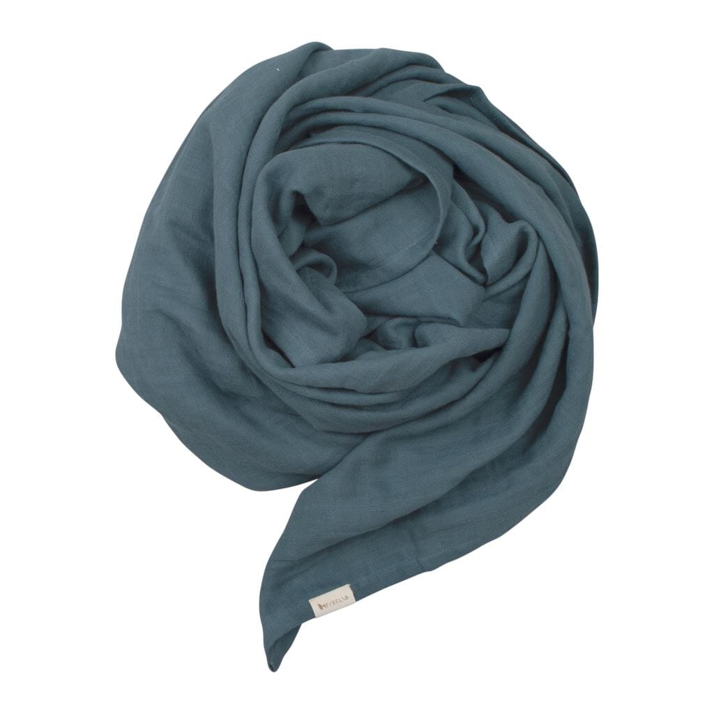 Musselina swaddle blue spruce muslin Fabelab