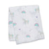Musselina swaddle arco-íris & unicórnios 120 cm Lulujo