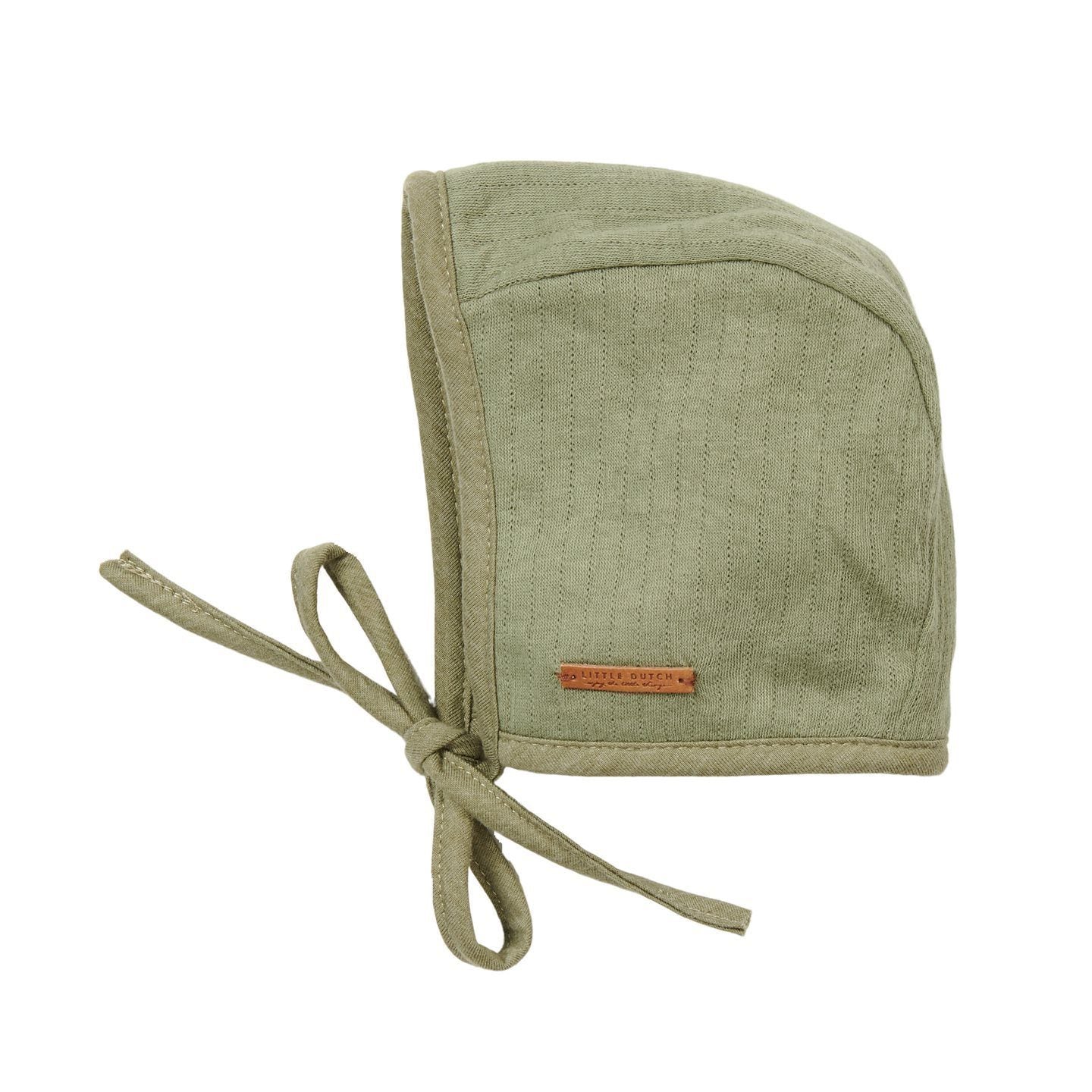 Baby cap pure olive Little Dutch bonnet Little Dutch