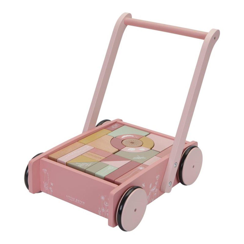 Baby walker and blocks wild flower Little Dutch Toys Little Dutch