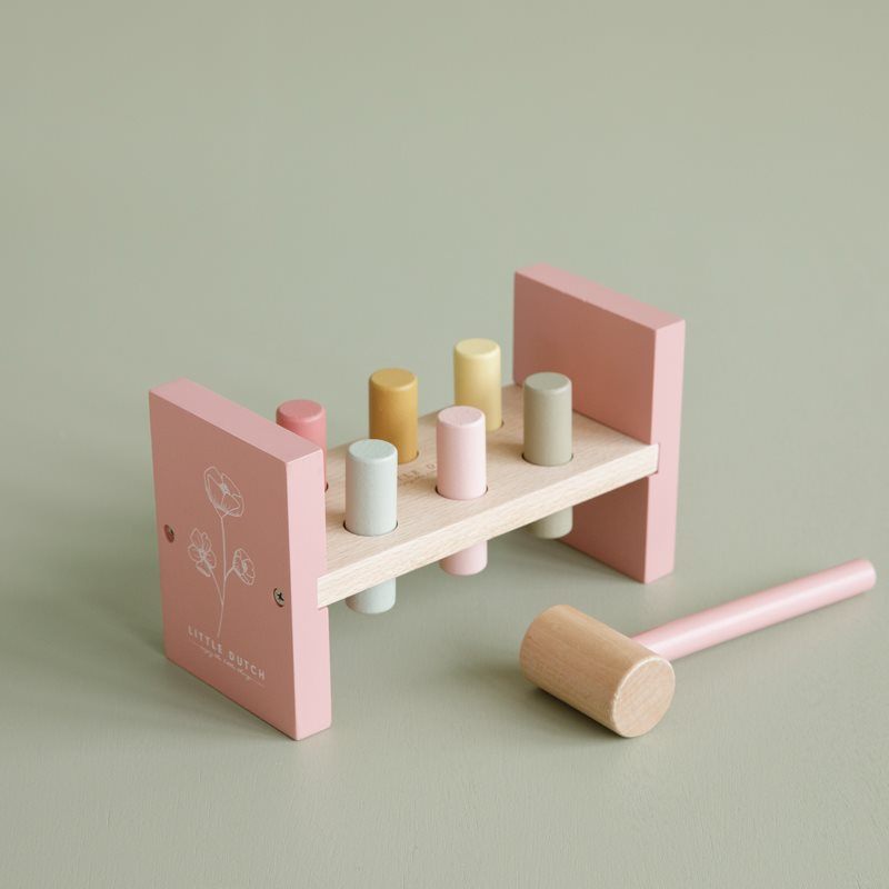 Hammer bench olive wild flowers Little Dutch Toys Little Dutch