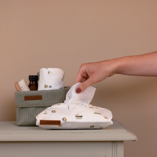 Baby wipes cover sailors white blue Little Dutch accessories Little Dutch