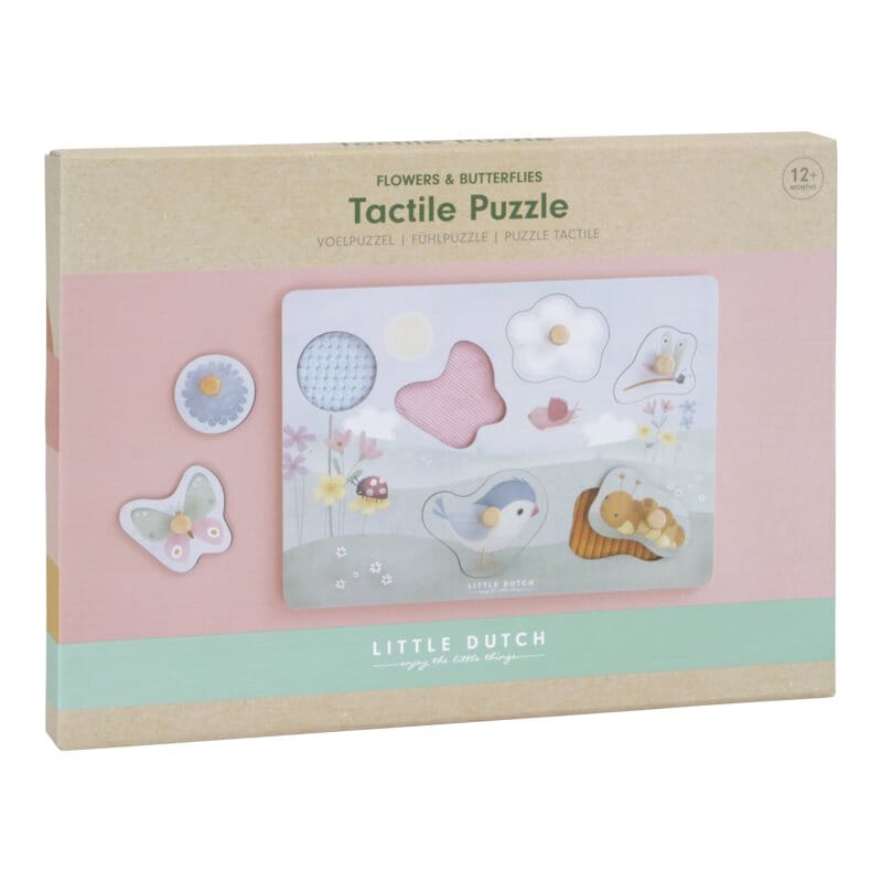 Puzzle flowers & butterflies Toys Little Dutch