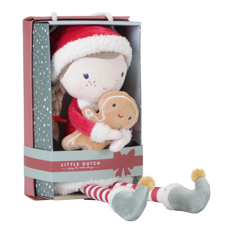 Bonequinha Rosa - elfo de Natal doll Little Dutch