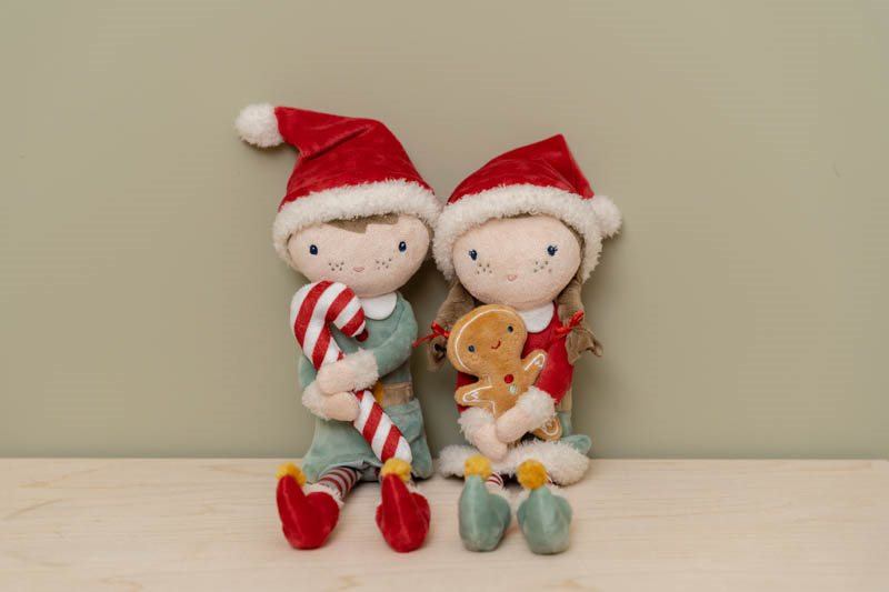 Bonequinha Rosa - elfo de Natal doll Little Dutch