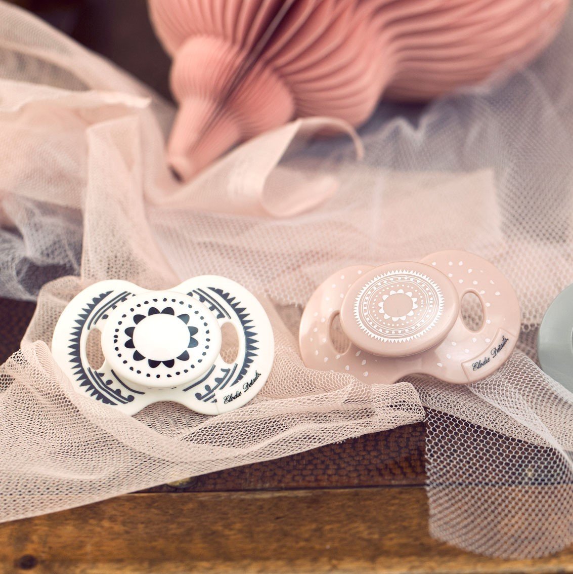 Pacifier powder pink +3 months Pacifier Elodie details