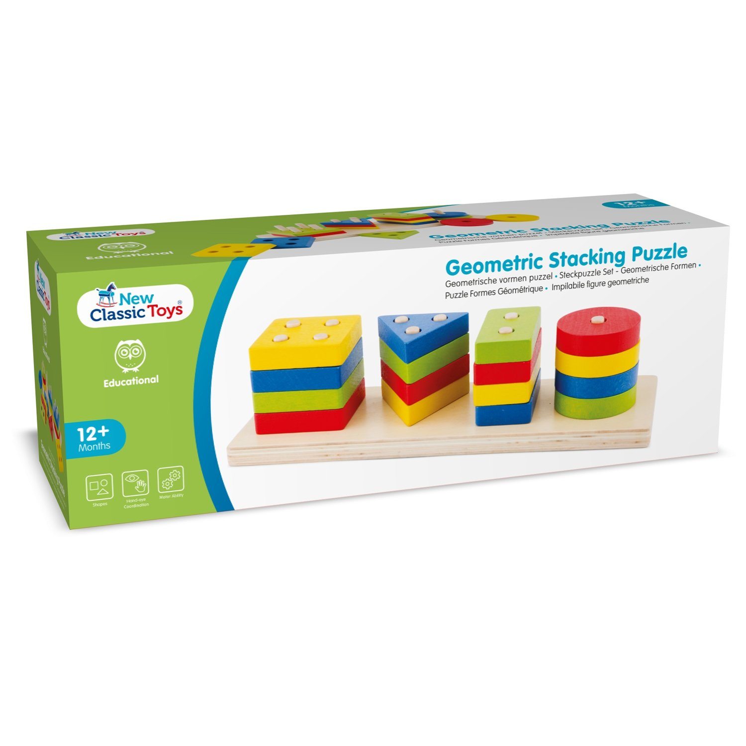 Geometric stacking puzzle New Classic Toys Toys New Classic Toys