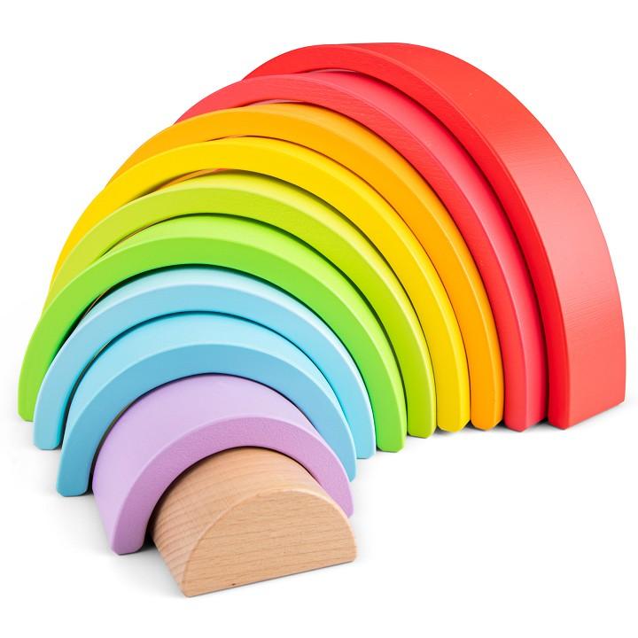 Wooden rainbow stacker 10 pieces New Classic Toys Toys New Classic Toys