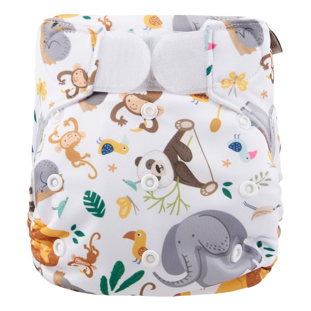 Fralda de natação reutilizável c/ velcro wild animals Happy Bear