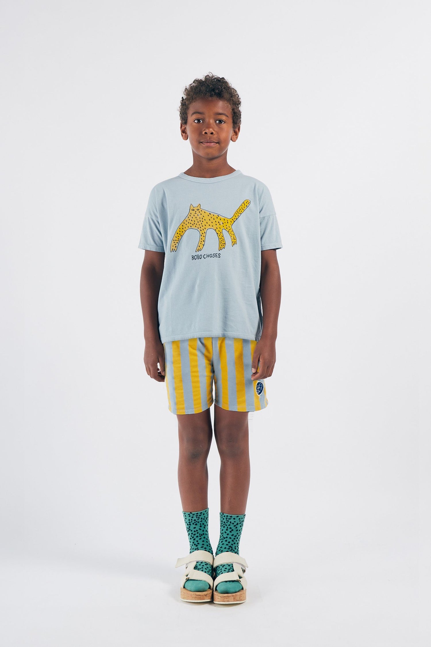 Striped fleece bermuda Bobo Choses Bottoms Bobo Choses