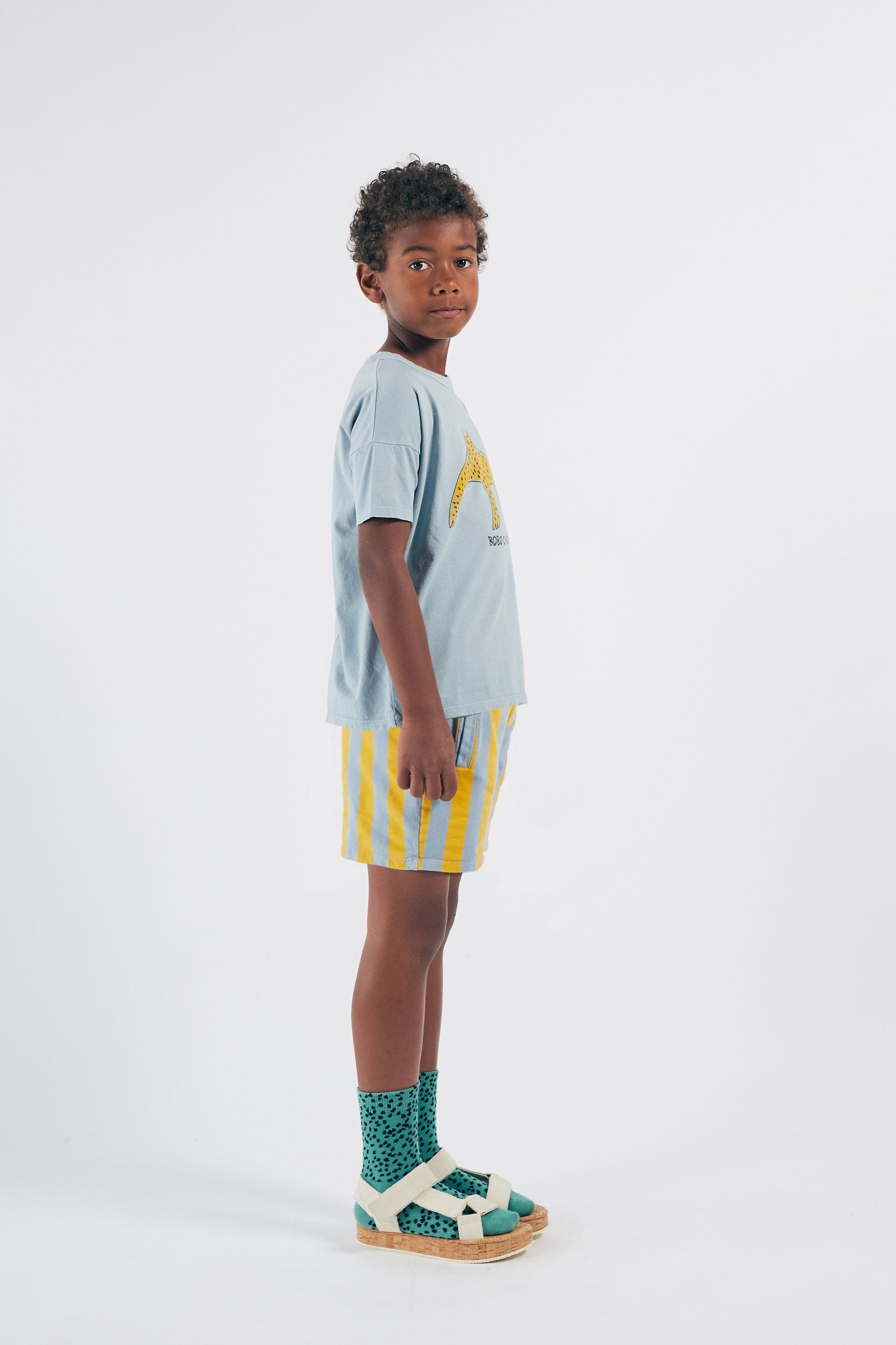 Striped fleece bermuda Bobo Choses Bottoms Bobo Choses