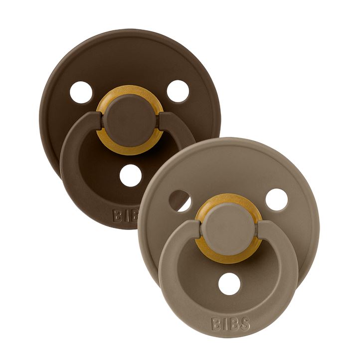 BIBS colour 2-pack pacifier dark oak | mocha Pacifier BIBS