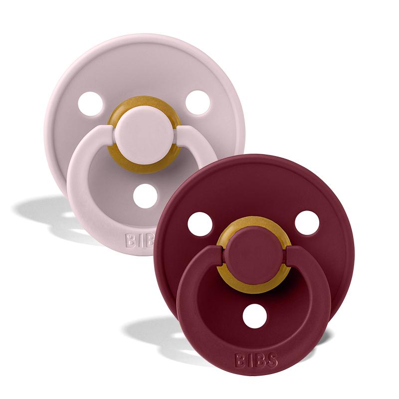 BIBS colour 2-pack pacifier pink plum + elderberry Pacifier Bibs
