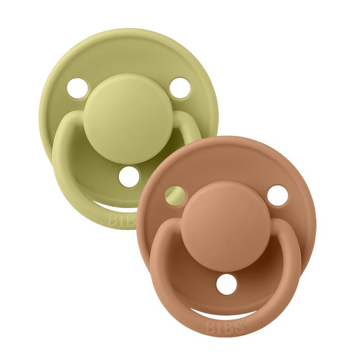 2-pack Bibs De Lux meadow | earth one size Pacifier BIBS