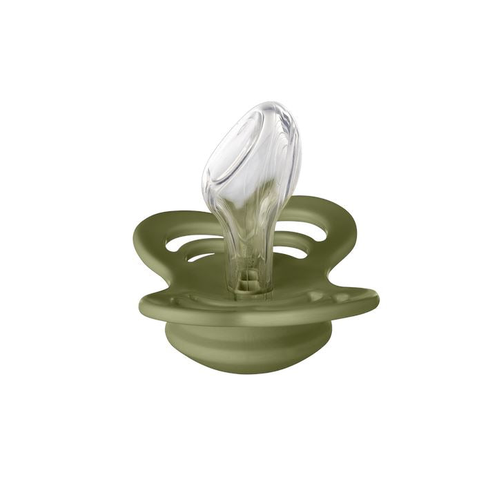 2-pack Bibs couture pacifier silicone vanilla | olive Pacifier BIBS