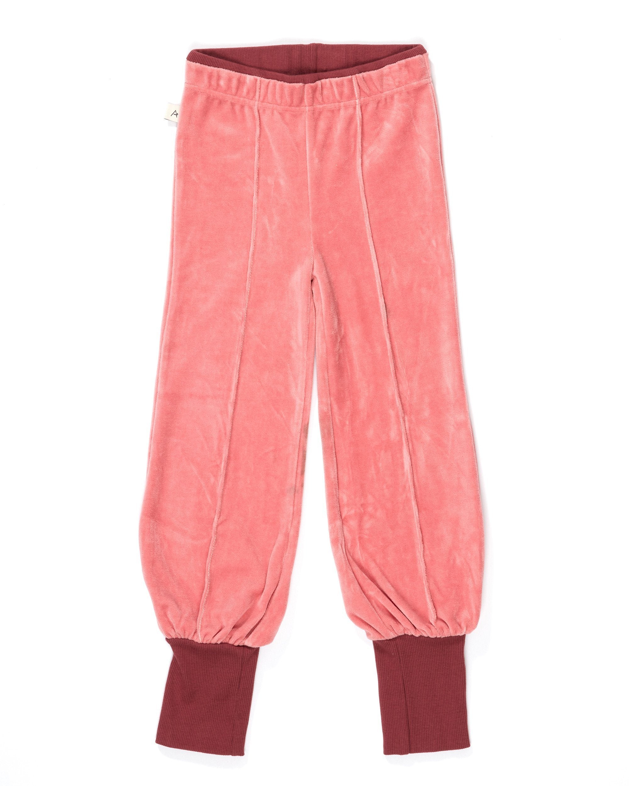 Hami tight pants - pink velour Bottoms Alba of Denmark