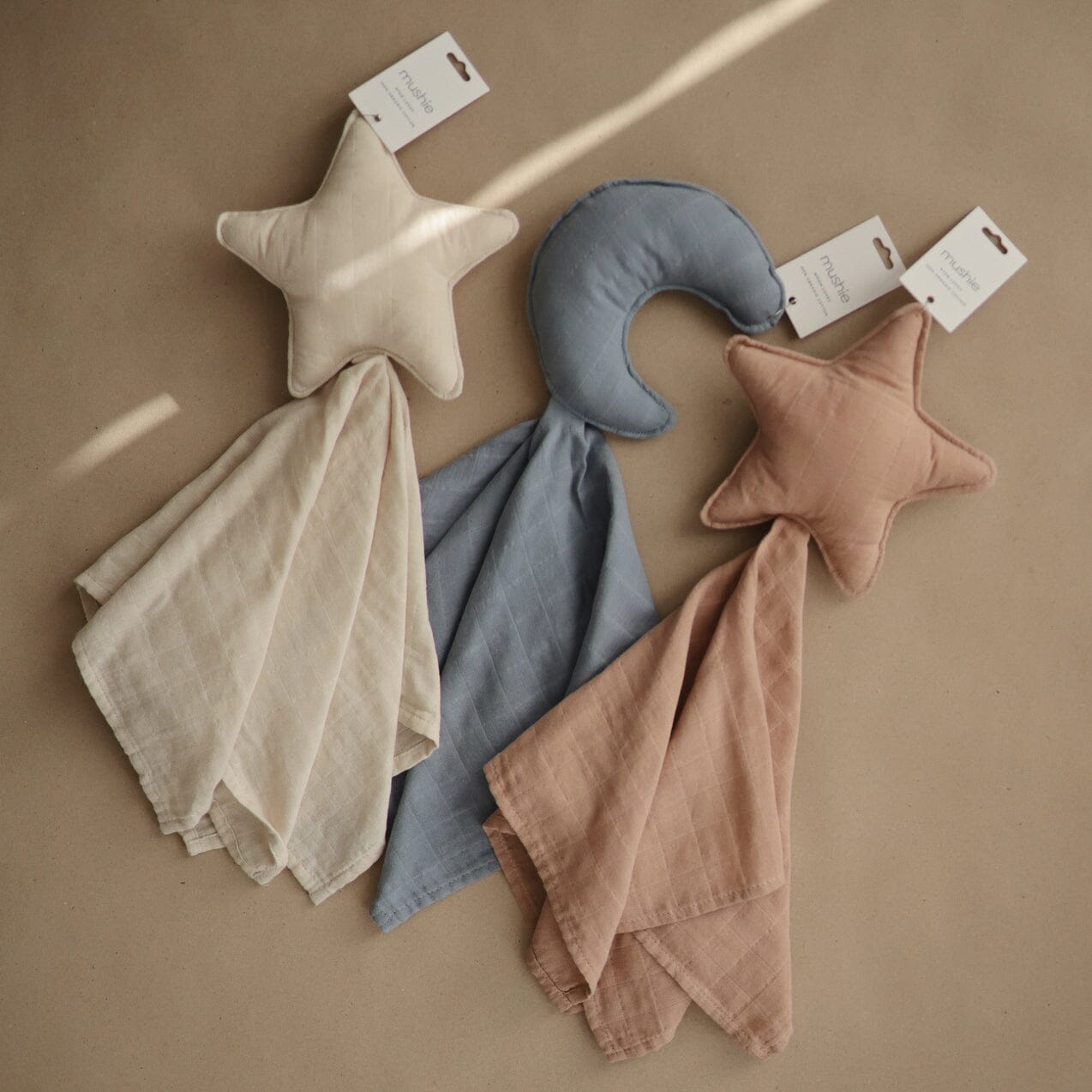 Mantinha doudou Estrela natural Muslin mushie