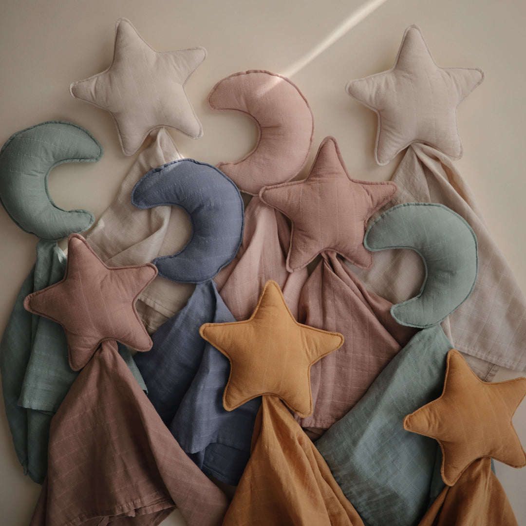 Mantinha doudou Lua blush Muslin mushie