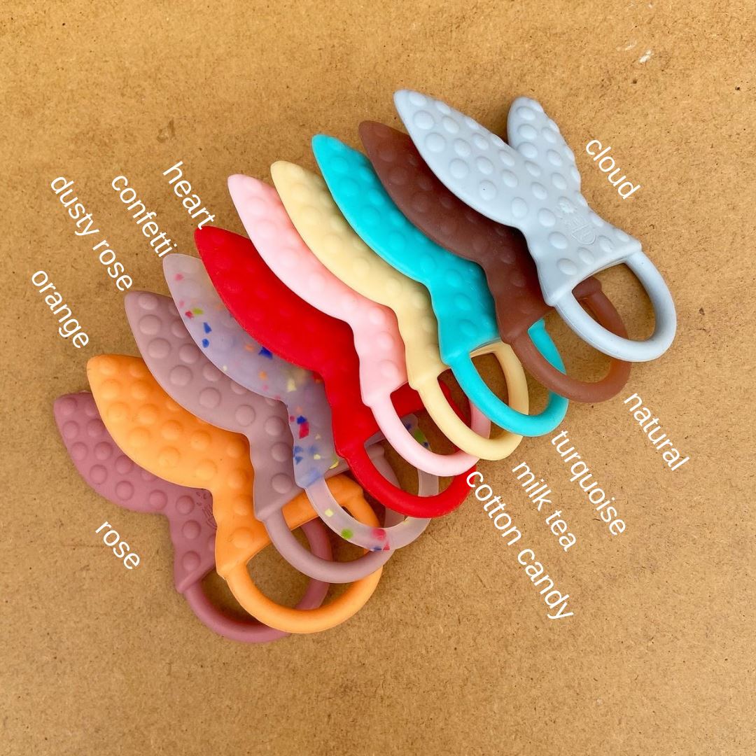 Teether bunny ears - PICK YOUR COLOR toys Melancia