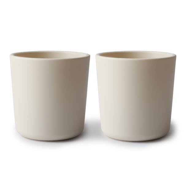 2-pack dinnerware cups ivory mushie meal mushie