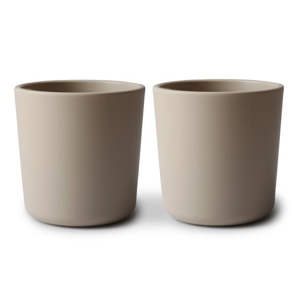 2-pack dinnerware cups vanilla mushie meal mushie