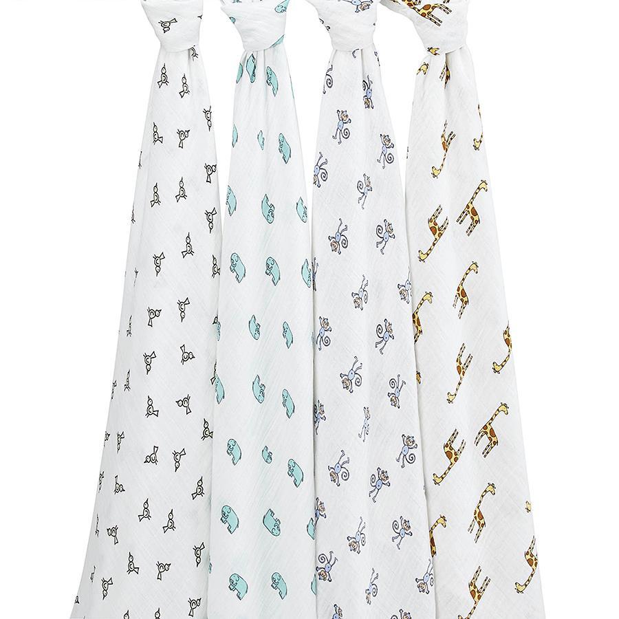 Muslins Jungle Jam 4-pack Muslin Aden + Anais