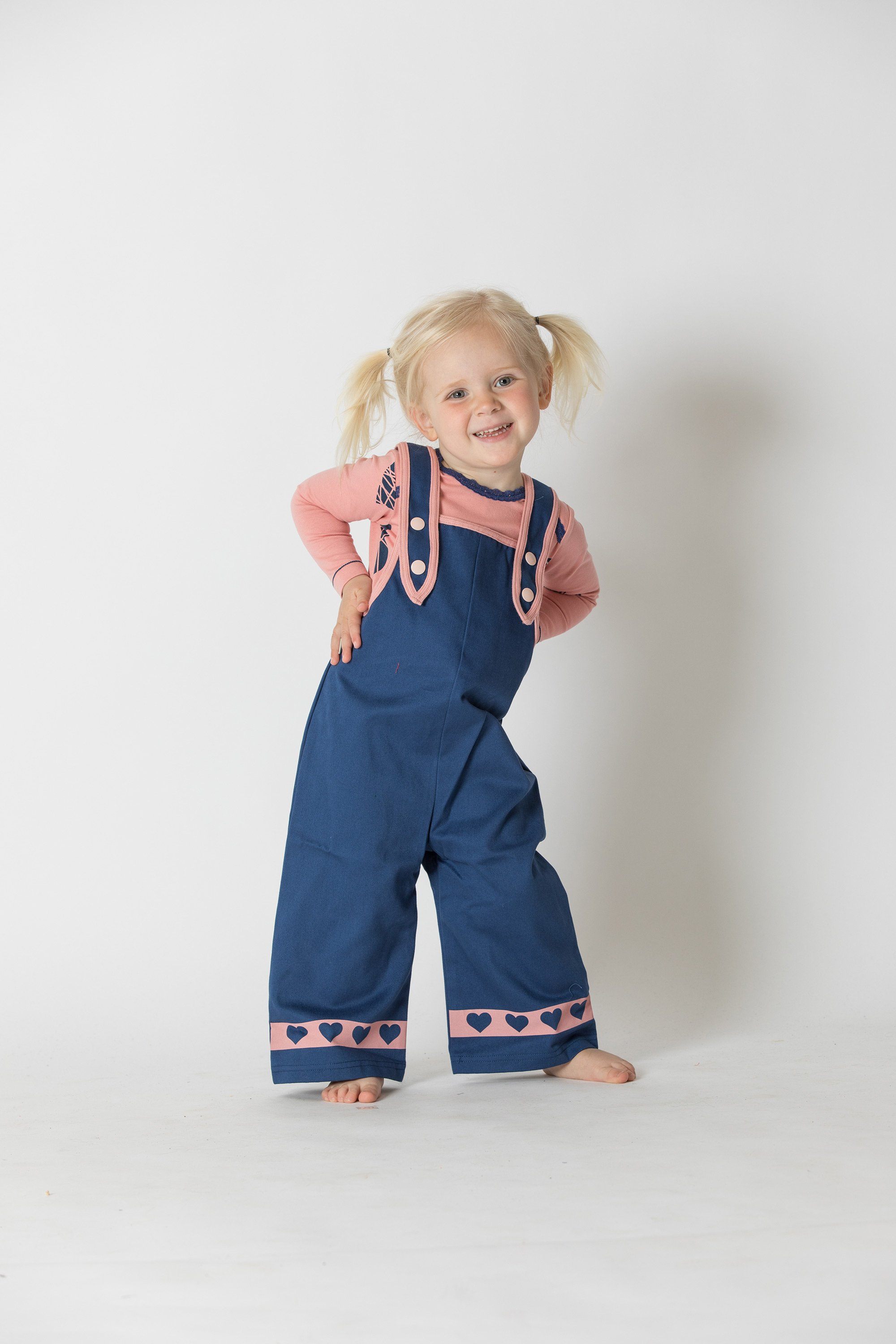 Charley crawlers - estate blue Dungarees Alba of Denmark