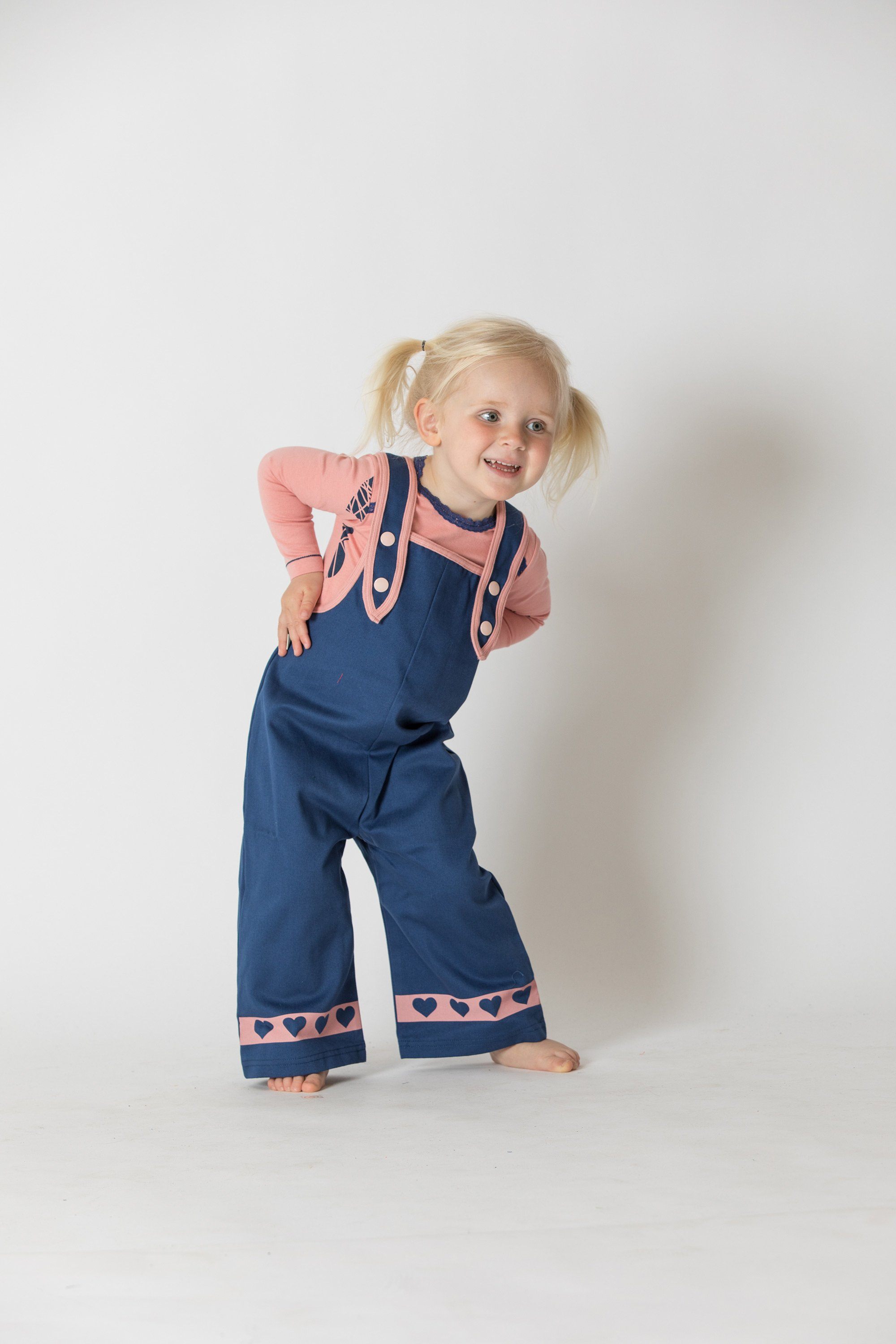 Charley crawlers - estate blue Dungarees Alba of Denmark