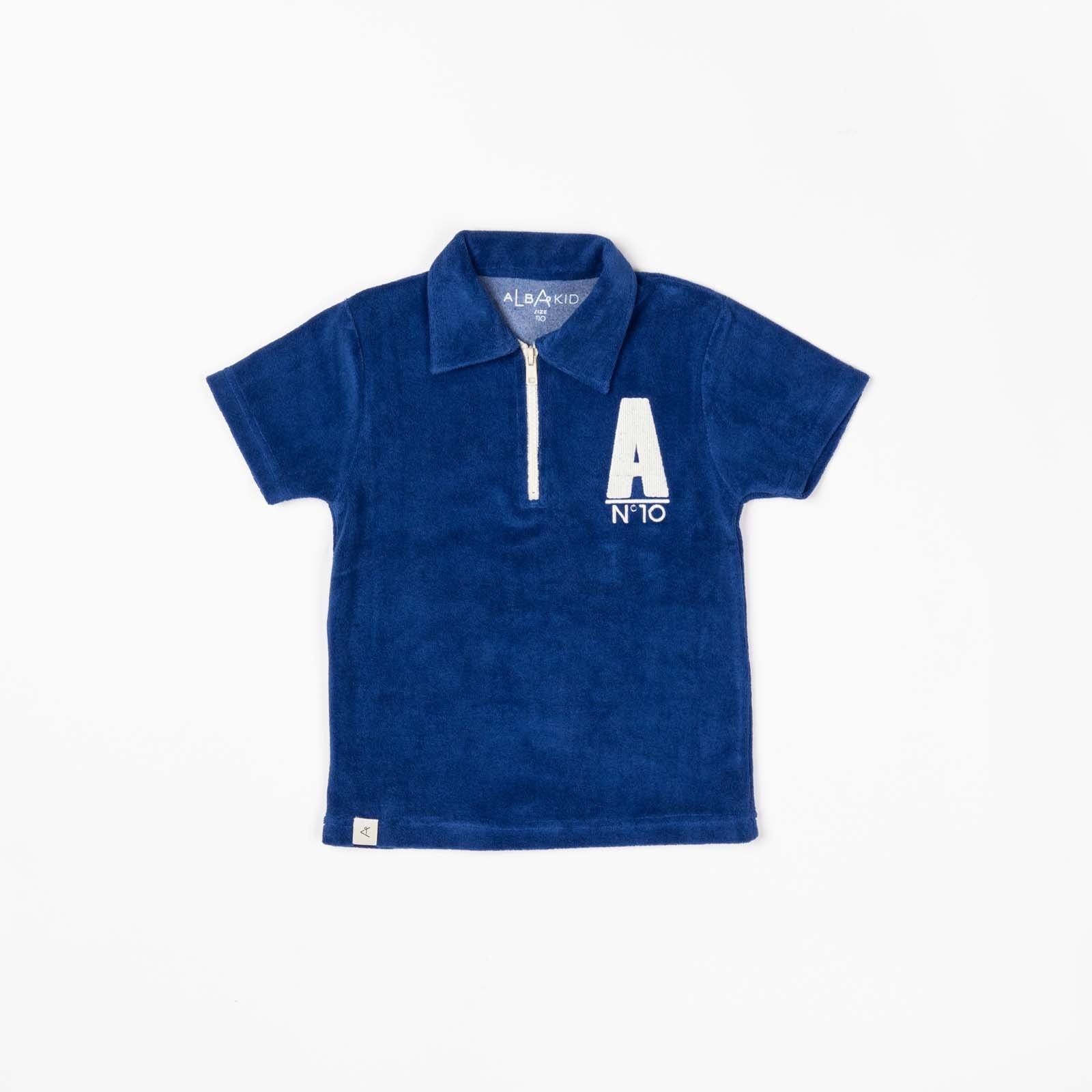 Albert shirt solidate blue AlbaBaby Tops Alba of Denmark