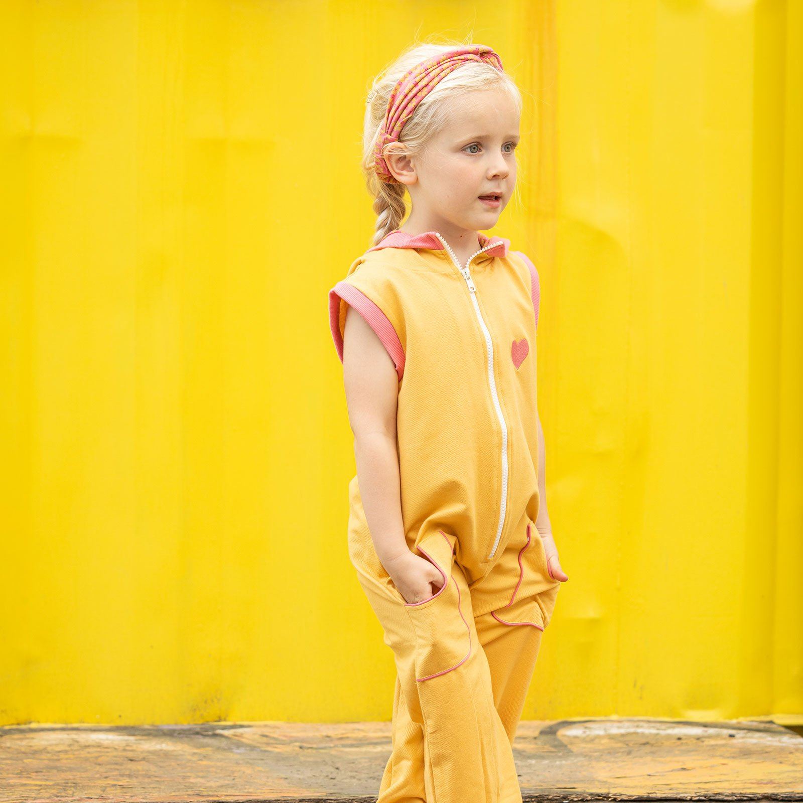 Mio jumpsuit bright gold AlbaBaby Playsuit Alba of Denmark