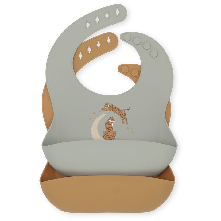 2-pack silicone bib roar Konges sløjd dinnerware Konges sløjd