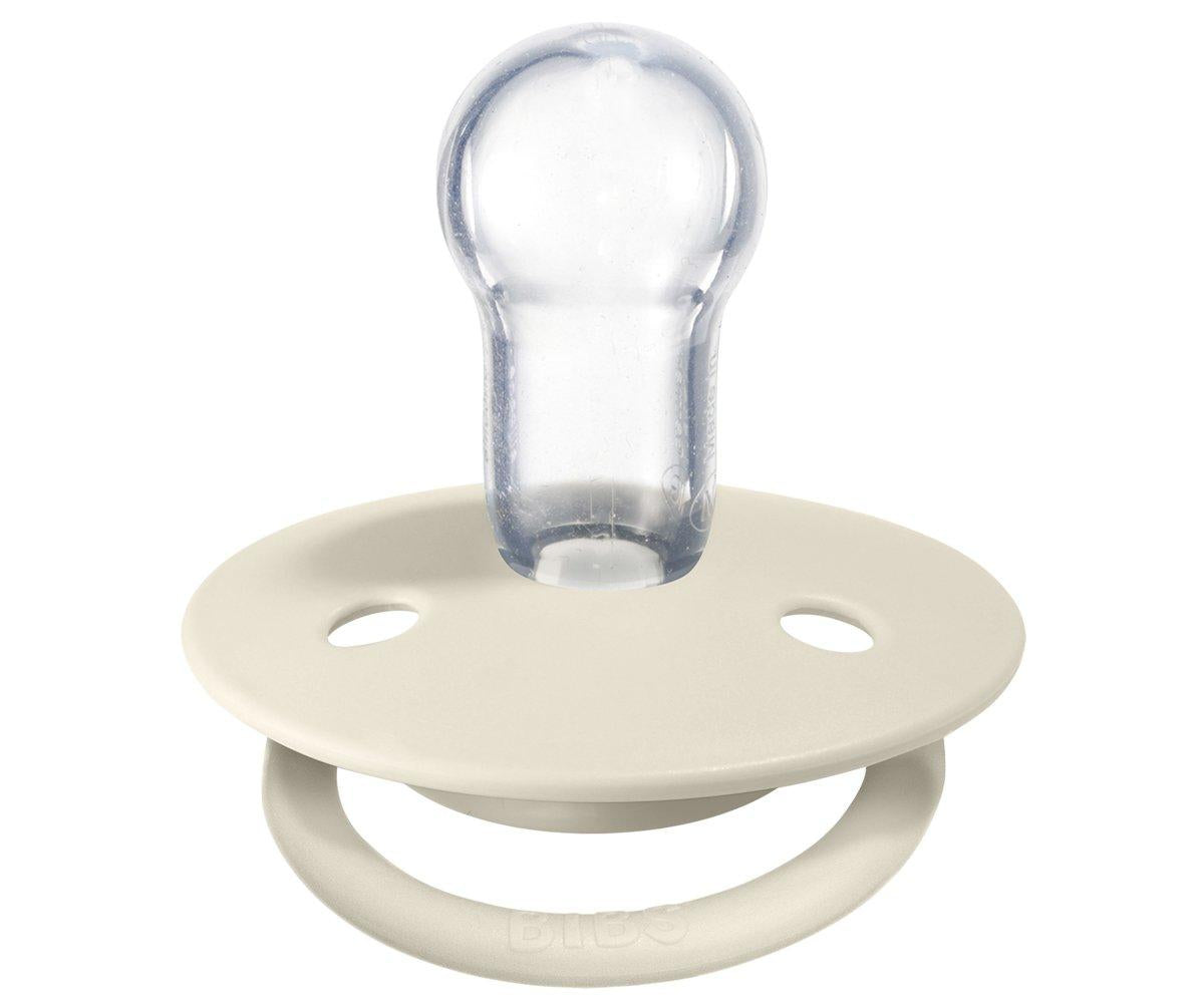 2-pack Bibs De Lux ivory | baby pink one size Pacifier BIBS