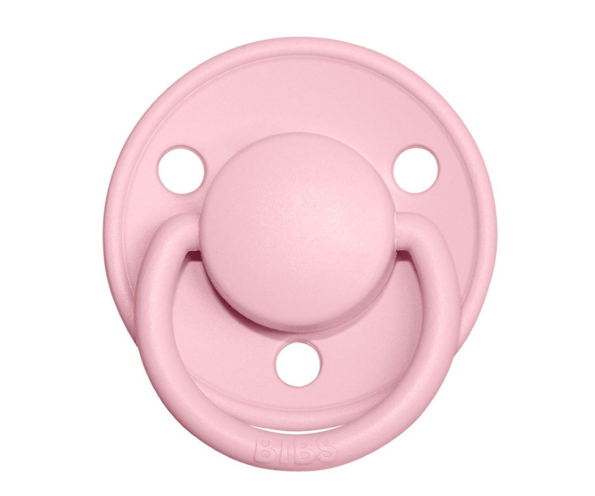 2-pack Bibs De Lux ivory | baby pink one size Pacifier BIBS