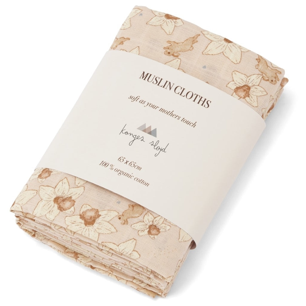 3 pack muslin cloth - peekaboo Konges sløjd Muslin Konges sløjd