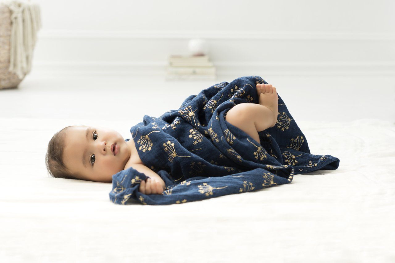 Metallic gold deco muslins swaddle 3-pack Muslin Aden + Anais