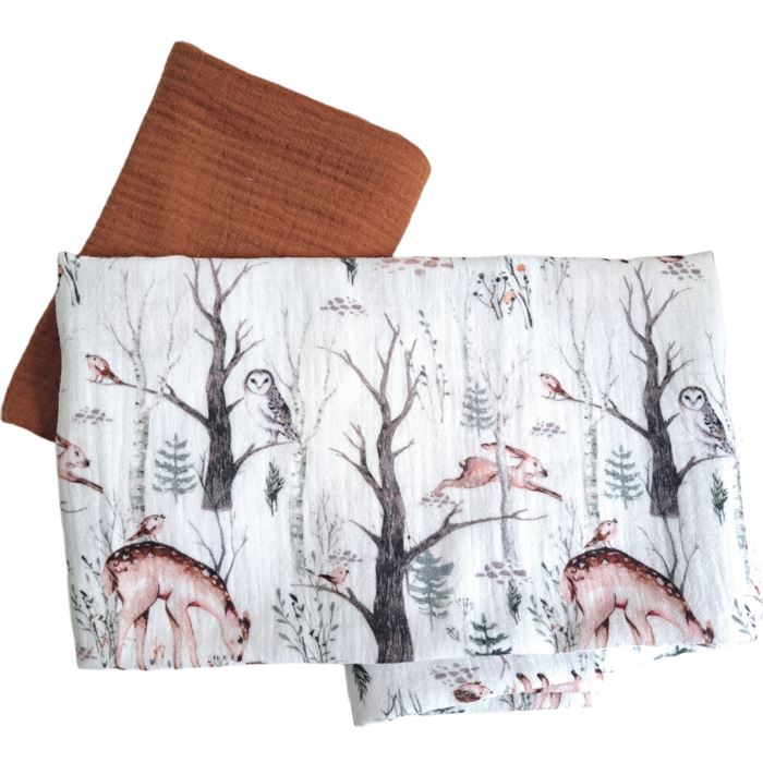 2 musselinas 65 cm veado bronze Muslins Siepdesign