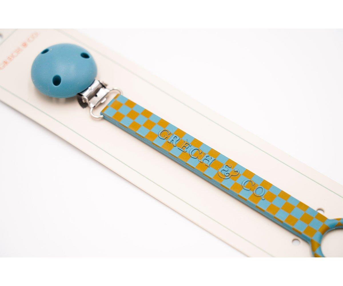 Prende-chupeta silicone laguna/wheat Grech pacifier clip Grech