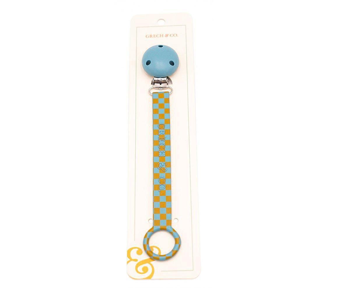 Prende-chupeta silicone laguna/wheat Grech pacifier clip Grech