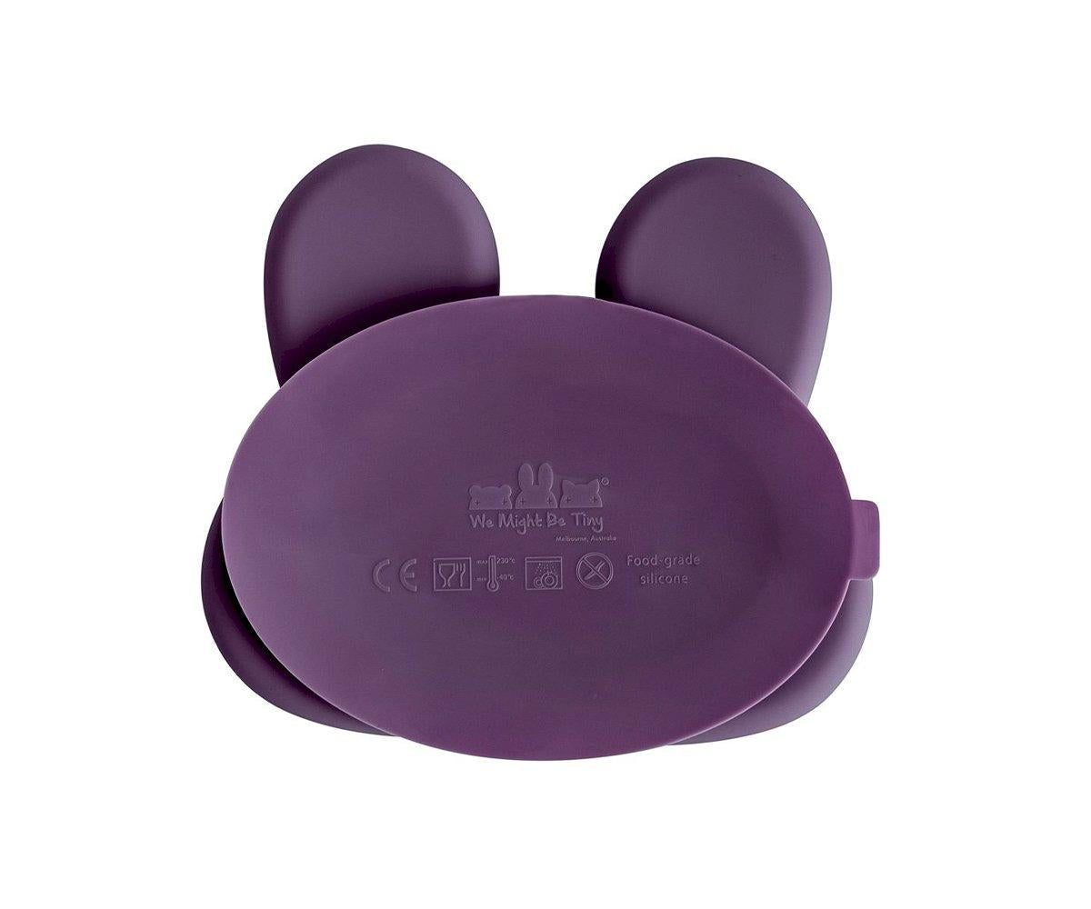 Bunny stickie plate - plum dinnerware we might be tiny