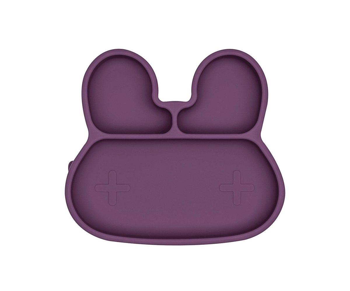 Bunny stickie plate - plum dinnerware we might be tiny