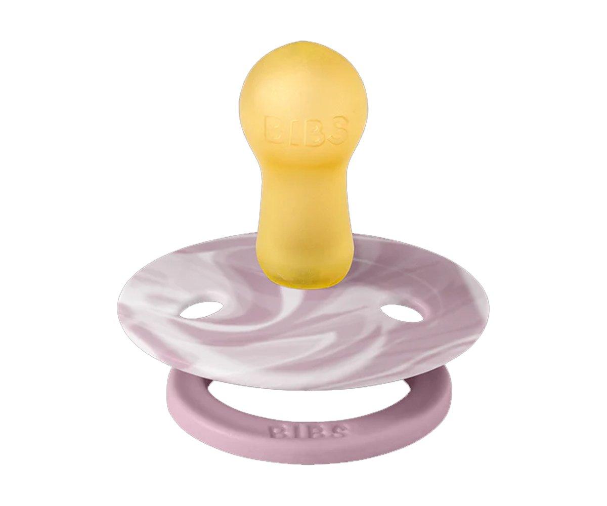 BIBS colour tie dye 2-pack pacifier white heather Pacifier Bibs