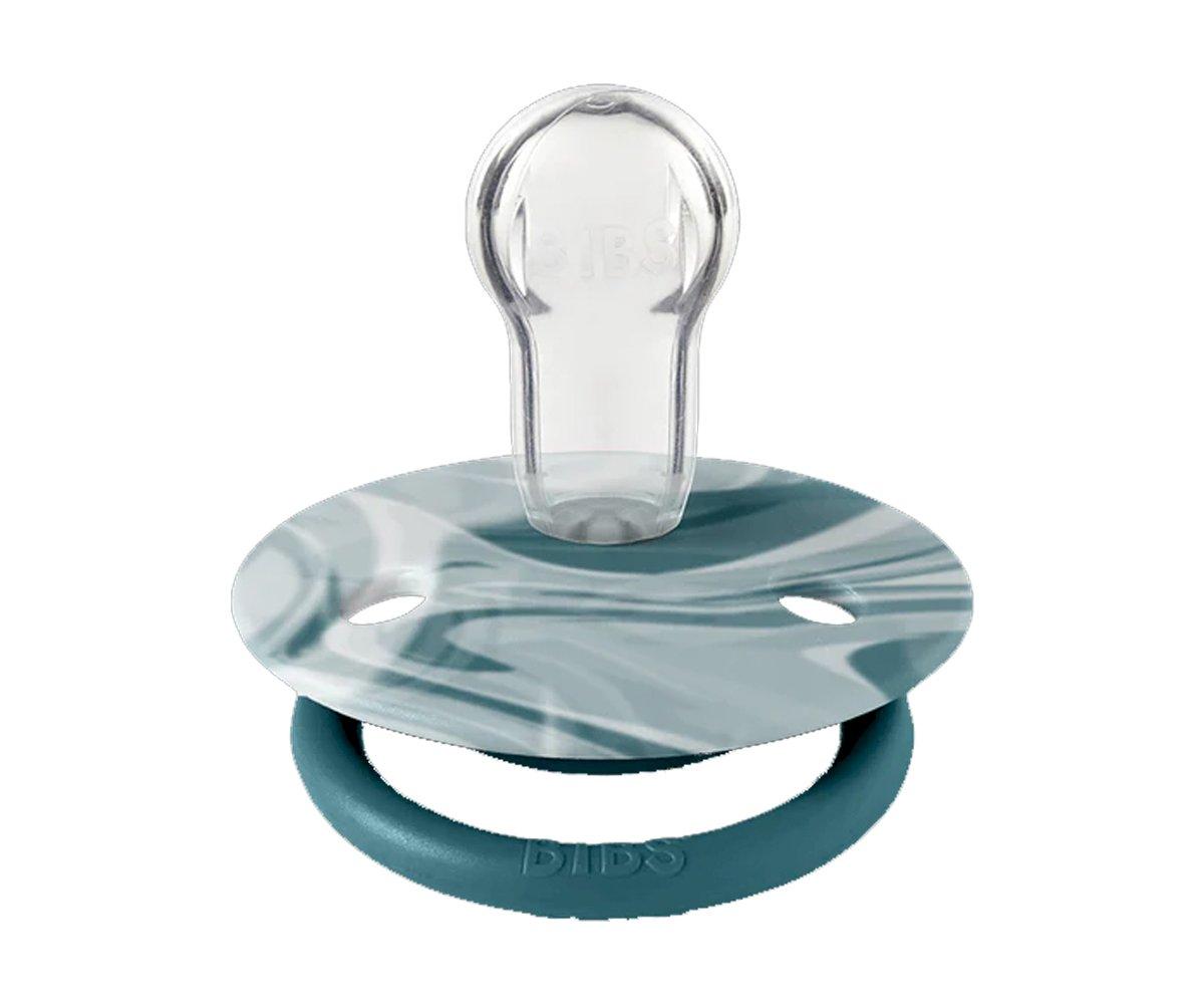 2-pack BIBS De Lux tie dye white | forest lake Pacifier BIBS