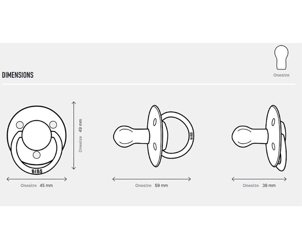 2-pack Bibs De Lux tie dye white | heather Pacifier BIBS