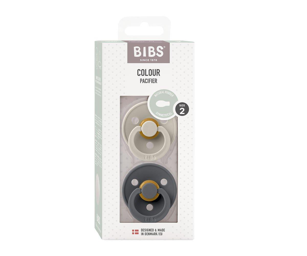 2 Chupetas BIBS Colour simétrica sand | iron pacifier BIBS