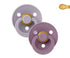 2 Chupetas BIBS Colour simétrica fossil grey | mauve pacifier BIBS