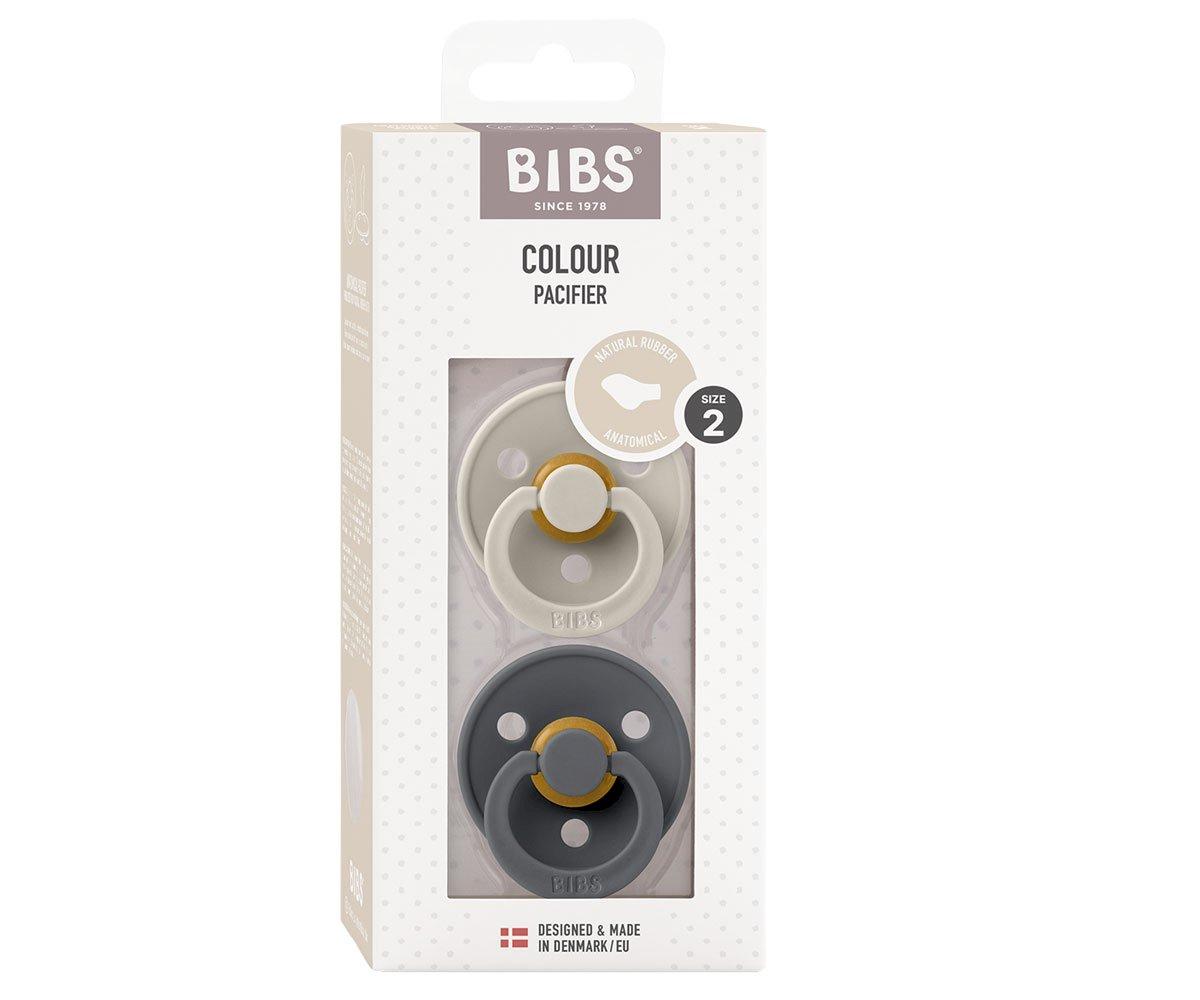 2 Chupetas BIBS Colour anatómica sand | iron pacifier BIBS